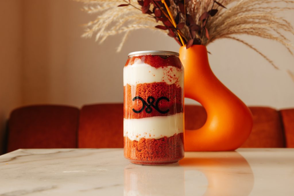 Red velvet Trifle Can 
